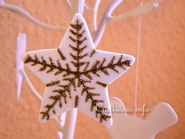 simple-star-ornaments-craft-using-foam-cookie-cutter Simple Star Ornaments Craft Using Foam & Cookie Cutter DIY Foam Christmas Ornaments