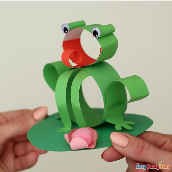 spring-frog-craft-made-with-paper-strips