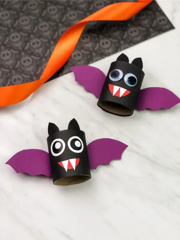 toilet-paper-roll-halloween-bat-craft-idea-for-kids Toilet Paper Roll Halloween Bat Craft Idea For Kids
