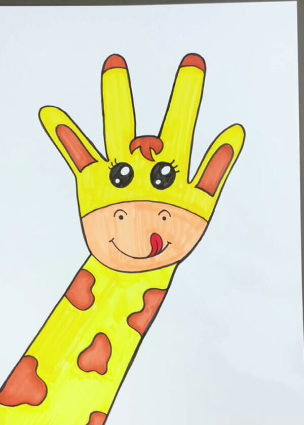 Astounding Approach To Produce Handprint Giraffe Painting