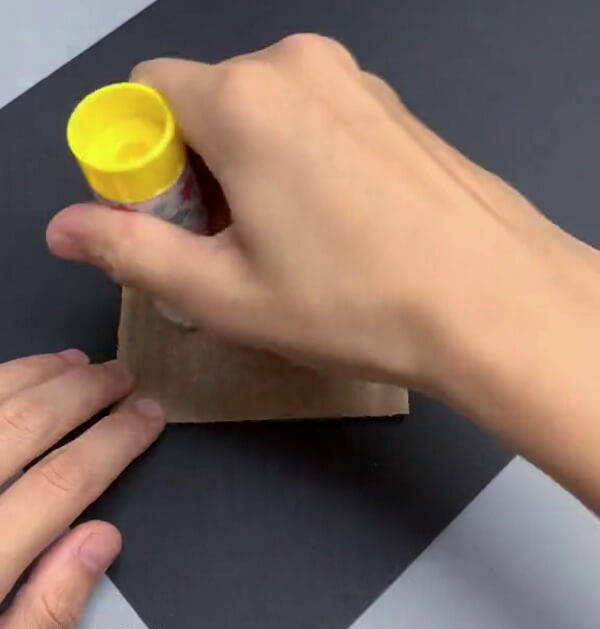 Spreading Glue - Crafting Cardboard Ice Cream in a Few Easy Steps