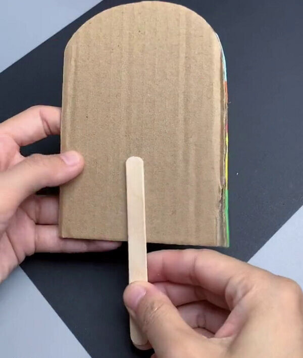 Pasting Stick - Ways to Fabricate Cardboard Ice Cream Easily