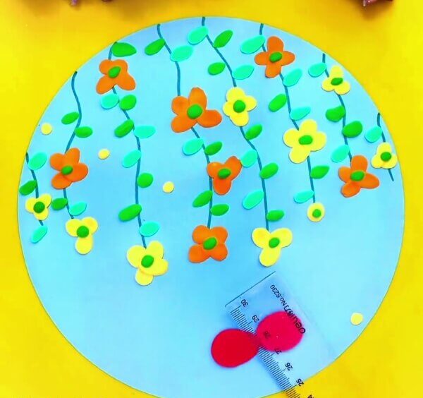 Make The Other Wing Of The Butterfly- Showing children the procedure of producing clay butterflies and blossoms