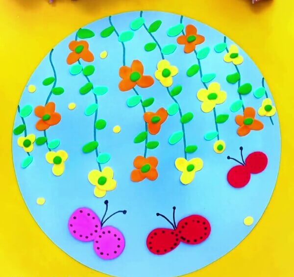 Tada! Our Clay Butterfly And Flower Are Ready-Teaching children to build clay butterflies and blossoms