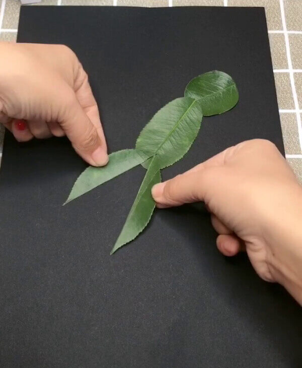 A Simple Art To Make Leaves Drawing Bird Craft For Kids Simple Recycled Bird Art With Leaves - Step by Step Tutorial