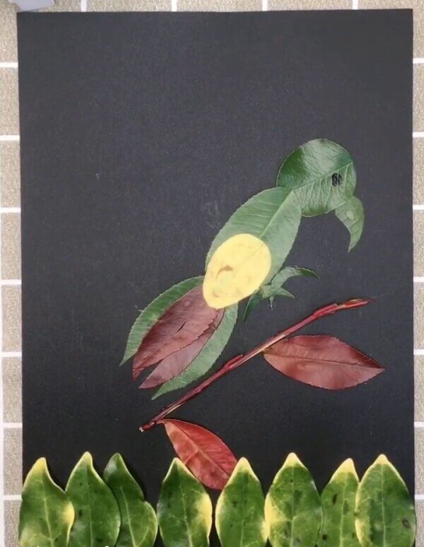 Handmade 3D Leaves Bird Craft Idea For Kids - Tutorial